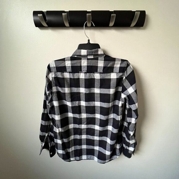 Gap Plaid Cotton Fitted Boyfriend Button-Up - Picture 2 of 2